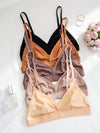 Shein Underwear&Sleepwear Basics صدرية نسائية غير مسلكية بحمالة سباغيتي بلون سادة، 5 قطع