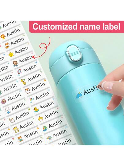 ملصقات شفافة مقاومة للماء مخصصة باسم، قابلة للتخصيص للأغراض الشخصية، ملصقات طويلة الأمد، مثالية لقوارير المياه والدفاتر وغيرها، سهلة التطبيق والإزالة، هدايا فريدة ومخصصة مناسبة للجميع، للأصدقاء والعائلة وطلاب المدارس وابنك وابنتك في المناسبات والأعياد