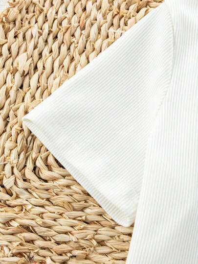 تيشيرتات بناتي مجموعة شورت أكمام طبعات الفتيات الصغيرات + جينز دنيم، 2 قطعة