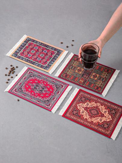 SHEIN سجادة واحدة لوضع الأكواب والأطباق، وسادة القهوة، حامل الكوب، وسادة الشراب، سجادة تجفيف الأطباق، وسادة الطاولة، لوح المائدة، وسادة الفأرة، وسادة مقاومة للحرارة وغير زلقة، وسادة الطاولة المكتبية القابلة للتحريك، لوازم مدرسية هدية عيد الميلاد