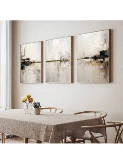 مجموعة من 3 ملصقات لوحات فنية بديلة بألوان أسود وبيج رجعية إسكندنافية حديثة بسيطة، يمكن عرضها في المكتب، الغرفة الدراسية، الشقة، غرفة المعيشة، غرفة النوم وديكور المنزل، بدون إطار