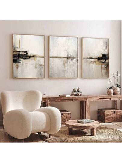 مجموعة من 3 ملصقات لوحات فنية بديلة بألوان أسود وبيج رجعية إسكندنافية حديثة بسيطة، يمكن عرضها في المكتب، الغرفة الدراسية، الشقة، غرفة المعيشة، غرفة النوم وديكور المنزل، بدون إطار