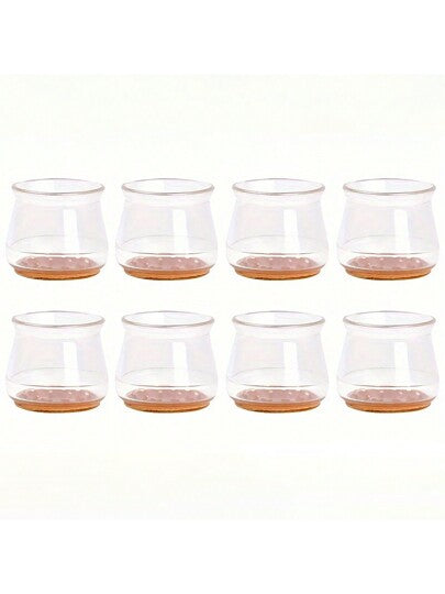 أثاث مكتبي 8 قطع من أغطية ساق الكرسي المنزلقة غير الشفافة مع الصوف ، محافظ الأرضيات ، أغطية ساق الكرسي سيليكون ، ووسائد الكرسي ، وغير المنزلقة للخارج ، والعناصر الصغيرة للمطاعم والفنادق والمقاهي