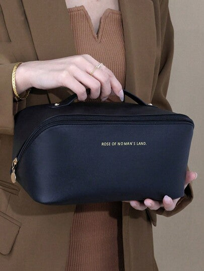 حقيبة تجميل نسائية أنيقة سعة عالية، حقيبة يد محمولة لتنظيم مستلزمات السفر، محفظة تجميل مثالية للهدايا، ملحقات سحاب، منظم مستلزمات الأظافر