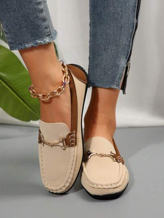 حذاء كاجوال أنيق غير محدد الجنس بني لوفر يدوي للنساء عالي الجودة والحداثة لجميع المواسم