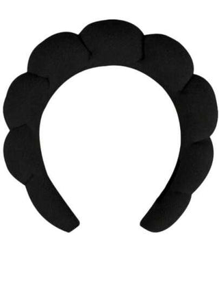 حلق شعر إسفنجي أزرق للفتيات ، بتصميم عالي الجودة من الفيلفيت ، حزام رأس بسيط للماكياج / إزالة الماكياج / غسل الوجه ، حلق شعر حمام جميل