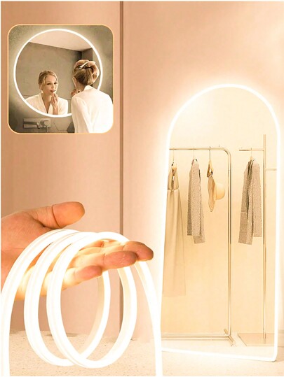 طقم شريط إضاءة أبيض دافئ LED، طقم شريط LED، حزمة شريط إضاءة LED، أضواء LED لإضاءة خلفية التلفاز، المرآة، الديكور الداخلي، الإضاءة، الديكور الخارجي، الخزانة، جو دافئ