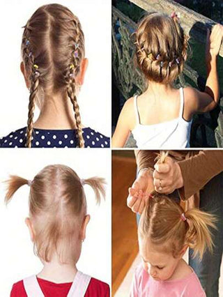 3000 قطعة/زجاجة مجموعة ملحقات شعر الأطفال مطاطية ملونة كرتونية جميلة أطواق الشعر البنات الجذابة مجموعة إكسسوارات شعر الأطفال