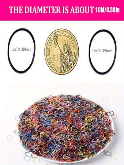 3000 قطعة/زجاجة مجموعة ملحقات شعر الأطفال مطاطية ملونة كرتونية جميلة أطواق الشعر البنات الجذابة مجموعة إكسسوارات شعر الأطفال