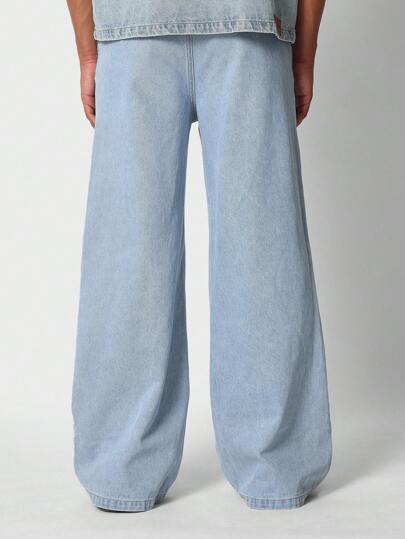 SUMWON جينز بتفصيل فني للنجارة وسهولة الارتداء