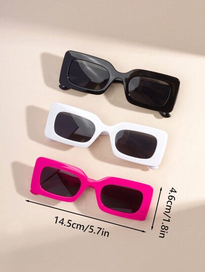 3 قطع نظارات موضة مربعة للأطفال