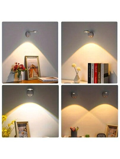 قطعة واحدة ضوء كشاف قابل للشحن بريموت كنترول، إضاءة لتصوير جو الحائط، بدون أسلاك، بدون حفر، بدون تركيب، إضاءة لاسلكية لخلفية جدار المنزل، إضاءة حائط ذكية