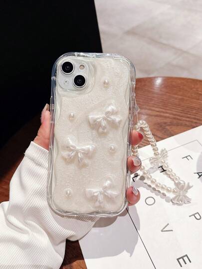 أغطية واقية متواضعة مزينة بفيونكة جميلة لهواتف آيفون 16 برو ماكس /16/16 برو/16 بلس/16E/15/15 برو ماكس/15 برو/15 بلس/11/12/13/14 برو ماكس/XS/XR/11 برو/11 برو ماكس/12 برو/12 برو ماكس/13 برو/13 برو ماكس/7 بلس/14 برو/14 برو ماكس/14 بلس/12 ميني/13 ميني، تصميم