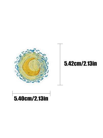50 قطعة من ملصقات الجرافيتي الفنية للوحات أشهر الفنانين في العالم مقاومة للماء من البلاستيك الصلب المادي مزينة برسوم الكرتون لتزويق الهدايا و الالبومات و حقائب اللابتوب و الأمتعة و الجيتار وأكواب الماء وأغطية الهواتف، قابلة للتزيين الذاتي