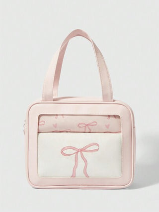 ROMWE Kawaii حقيبة تجميلية على شكل فراشة مع طباعة 3 قطع، بسعة كبيرة