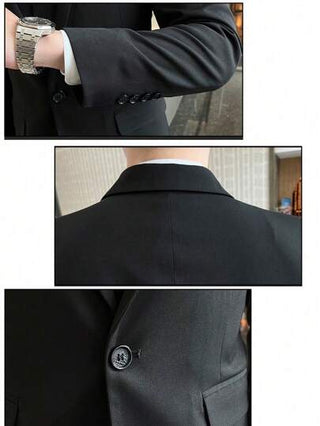 بدلة سوداء مكوّنة من قطعتين للعشاء الرجالي، الزي الرسمي للرجال