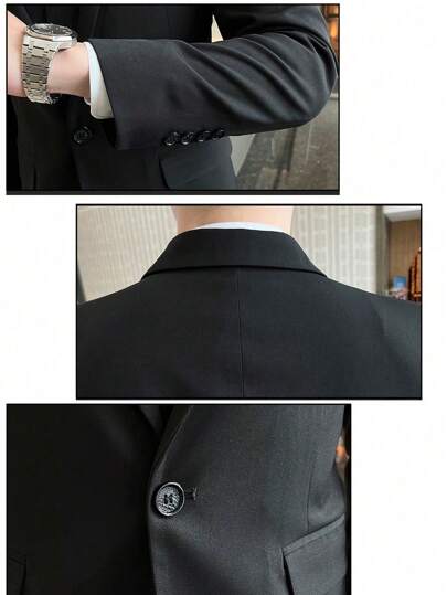 بدلة سوداء مكوّنة من قطعتين للعشاء الرجالي، الزي الرسمي للرجال