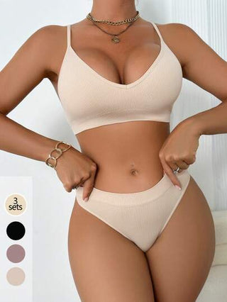 Shein Underwear&Sleepwear Basics 6قطعة/طقم سلس وبدون سلك تنورة قصيرة، طراز عادي
