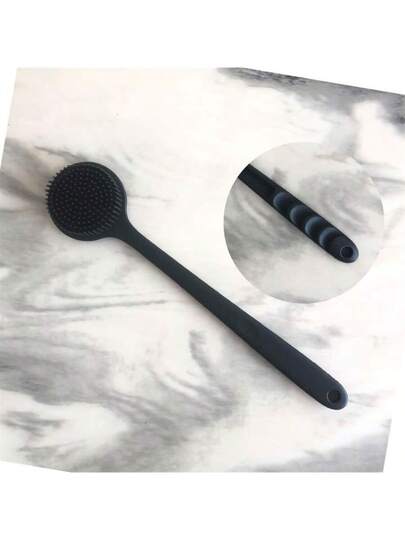 فرشاة غسيل الظهر الناعمة ذات المقبض الطويل - فرشاة غسيل الجسم المقشرة للنساء والرجال - إكسسوار الحمام المنظف لبشرة حساسة دون رائحة، حقيبة ،منظم ، تخزين ، مشابك شعر