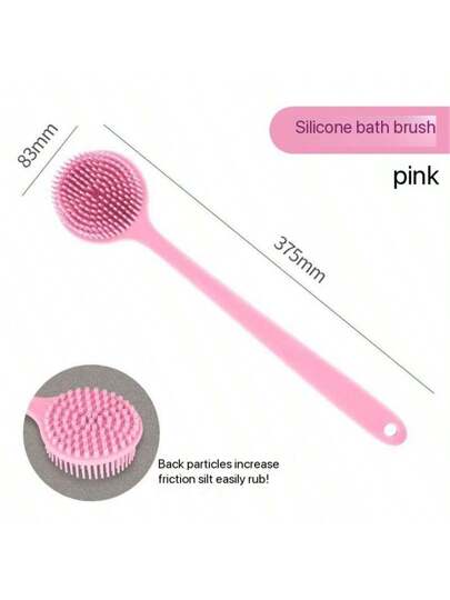 فرشاة غسيل الظهر الناعمة ذات المقبض الطويل - فرشاة غسيل الجسم المقشرة للنساء والرجال - إكسسوار الحمام المنظف لبشرة حساسة دون رائحة، حقيبة ،منظم ، تخزين ، مشابك شعر