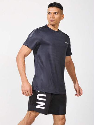 Manfinity Athleisure ملابس علوية رجالي بكم قصير بطباعة حرفية، طراز صديق البنات، ملابس رياضية عادية للاستخدام اليومي