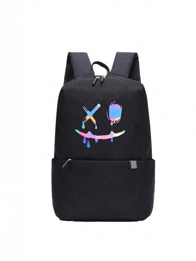 قطعة واحدة حقيبة ظهر متعددة الوظائف بتصميم كرتوني مضحك بطريقة غريمِس ذات سعة كبيرة، مناسبة للعودة إلى المدرسة، بتصميم أنيق