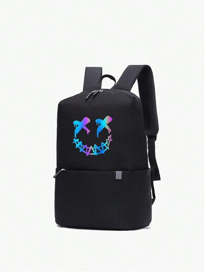 قطعة واحدة حقيبة ظهر متعددة الوظائف بتصميم كرتوني مضحك بطريقة غريمِس ذات سعة كبيرة، مناسبة للعودة إلى المدرسة، بتصميم أنيق