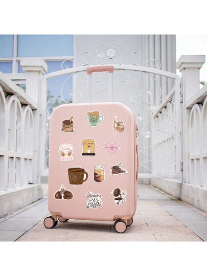 50 قطعة ملصقات قهوة مجسَّمة عالية الجودة، ملصقات لحرفة تزيين الدفاتر، الكمبيوتر المحمول، السيارة، لوح التزلج، زجاجات المياه، الهاتف. هذه الملصقات يمكن أن تجلب الكثير من المتعة إلى حياتك، هدايا مثالية للبالغين والأطفال، مستلزمات المدرسة، عودة إلى المدرسة