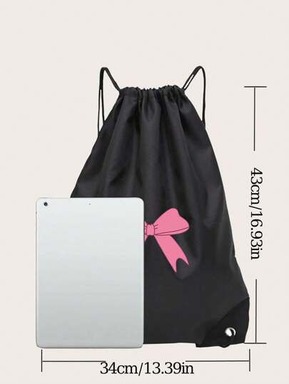 1 قطعة حقيبة ظهر رياضية كبيرة السعة بتصميم جذاب برسومات كرتونية ، مصنوعة من الخامة البوليستر بحزام قابل للسحب، مناسبة للأولاد والبنات ، مناسبة للأنشطة الرياضية كرياضة كرة السلة