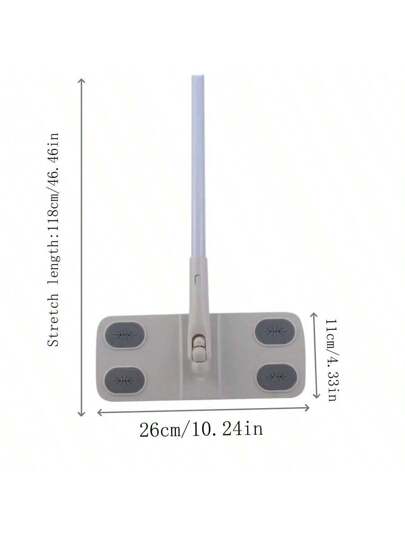 ممسحة مخصصة لإزالة الغبار الكهروستاتيكية اليابانية قابلة للتصرف، مناسبة للأفراد الذين يعانون من الظهر، ممسحة مسطحة بمقبض حديدي