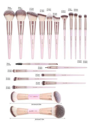 MAANGE 20 قطعة طقم فرش مكياج ناعمة، فرشاة بودرة فرشاة أحمر الخدود فرشاة concealer فرشاة التشكيل فرشاة تحديد الأنف فرشاة ظلال العيون فرشاة التلوين فرشاة الحواجب فرشاة eyeliner فرشاة الشفاه فرشاة التفاصيل + 1 حقيبة تخزين مخملية باللون الوردي ، أدوات...