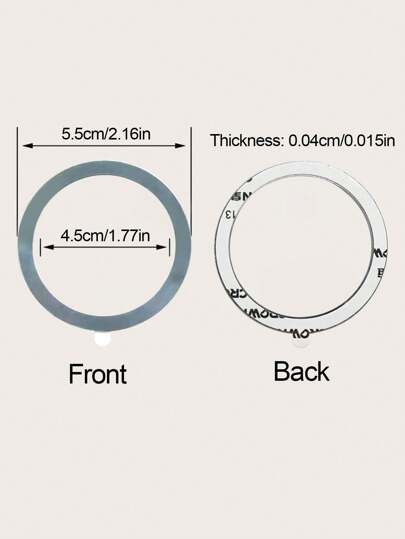 2 قطع سبائك الألومنيوم هاتف الشحن اللاسلكي حلقة مغناطيسية