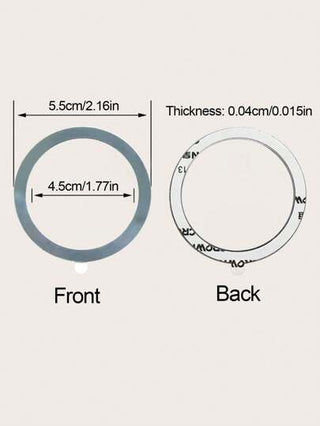 2 قطع سبائك الألومنيوم هاتف الشحن اللاسلكي حلقة مغناطيسية