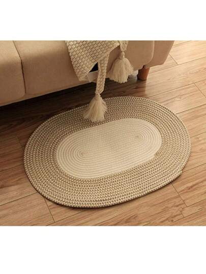 رمضان زينة رمضان سجادة/حصيرة بنمط ياباني بسيط ماص سريع الجفاف مصنوعة من مواد طبيعية محبوكة باليد بمقاس 65*45سم للممر الداخلي