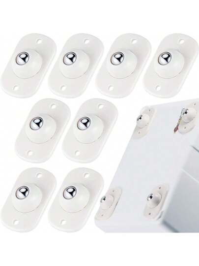 أثاث مكتبي 4 قطع عجلات كاستر لاصقة ذاتيًا عجلات أجهزة أجهزة زلاجات أجهزة لأجهزة المطبخ دوران 360 درجة عجلة عالمية صغيرة للمطبخ