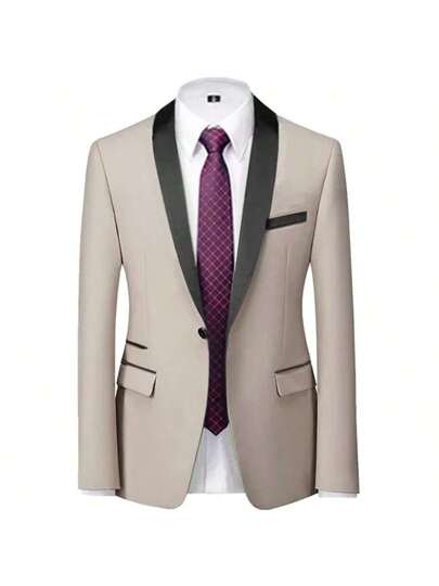 بدلة رسمية ب- 3 قطع رفيعة للرجال، بدلة سهرة وخطوبة عالية الجودة لعريس - بليزر، جاكيت، وبنطلون
