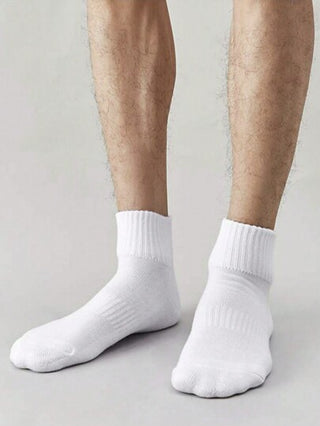 5 أزواج جوارب متوسطة الكاحل قابلة للتنفس مطاطية الخصر للاستخدام اليومي للرجال