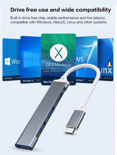 Reletech محطة وصل نوع سي، محول يو اس بي سي 3.0 المنفصل متوافق مع حاسوب محمول ابل، محول عرض 4K وشحن باستخدام تقنية PD، محطة توسع مدخل نوع سي 4 في 1