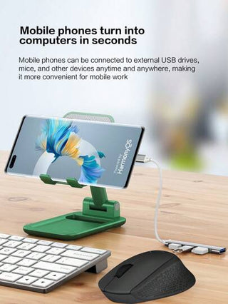 Reletech محطة وصل نوع سي، محول يو اس بي سي 3.0 المنفصل متوافق مع حاسوب محمول ابل، محول عرض 4K وشحن باستخدام تقنية PD، محطة توسع مدخل نوع سي 4 في 1