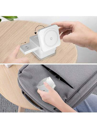 محطة شحن لاسلكية ثلاثية الوظائف 15 واط، وحدة تحميل مطابقة مع آيفون 15/14/13/12 برو ماكس/برو/ميني/بلس، متوافقة مع ساعة آبل ألترا 9/8/7/6/5/4/3، وأجهزة 3/2، متوافقة مع آيفون 16 15 14 13 12 11 X 8 برو ماكس/برو/ميني/بلس، متوافقة مع ساعة آي وتش وأجهزة ، مناسبة