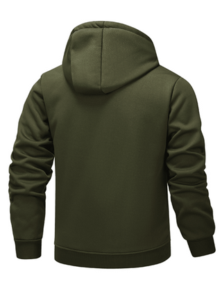 1 جاكيت هوديي من الفليس للرجال، جاكيت خارجية كاجوال مزودة بسحّاب