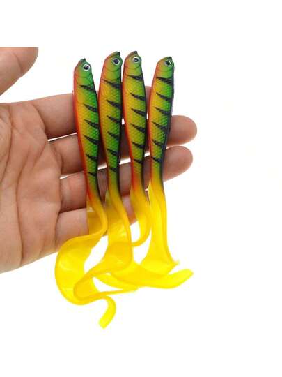 طعوم ناعمة ذات ذيل متشابك للأسماك البحرية والمياه العذبة - تصميم واقعي ومواد متينة