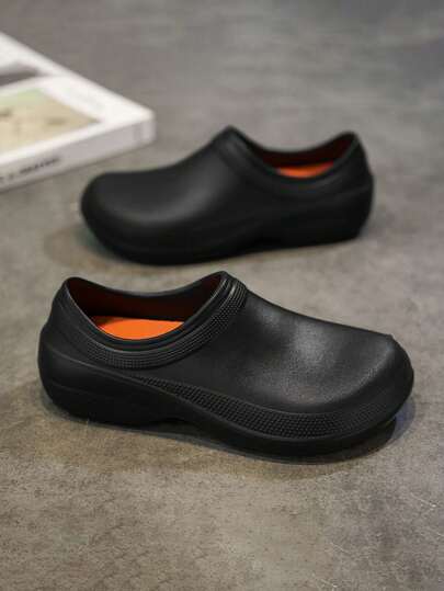 أحذية طبخ صيفية للرجال، مانعة للانزلاق مقاومة للزيت مع نعل متسمك، أحذية عمل مقاومة للماء