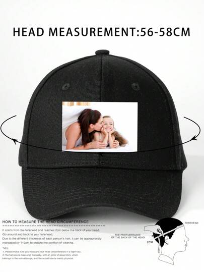 1 قبعة بيسبول للأطفال مطبوع عليها صورة مخصصة، قابلة للتعديل لارتداء خارجي وقبعة شمسية لفصول الربيع والخريف والسفر والشاطئ والعودة للمدرسة وأفكار هدايا عيد الحب للبنات والأولاد في فصل الشتاء