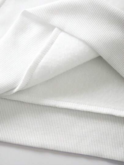 Manfinity Hypemode بلوزة ذات قبعة ضخمة وسميكة للرجال باللون الأبيض، هودي بأكمام طويلة برسومات رياضية حضرية، هدايا للأصدقاء والأزواج والحبيب