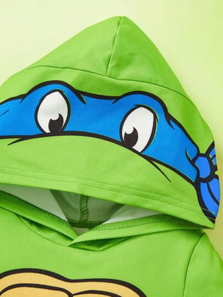 TEENAGE MUTANT NINJA TURTLES X بدلة رضيع ذات غطاء على شكل رومبير مطبوعة برسوم كرتونية عارضة