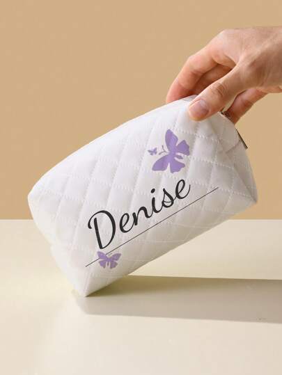 شنطة تجميل جديدة، شنطة تجميل مخصصة بصور، يمكن تخصيصها لتصميمك الفريد، شنطة تجميل بسحاب خفيفة الوزن مثالية أيضًا لحافظة العملات المعدنية، علبة أقلام، مثالية للتسوق، موعد، عطلة، سفر، مهرجان، حفلة أو كهدية، شنطة مكياج ماسية ثمانية الأضلاع