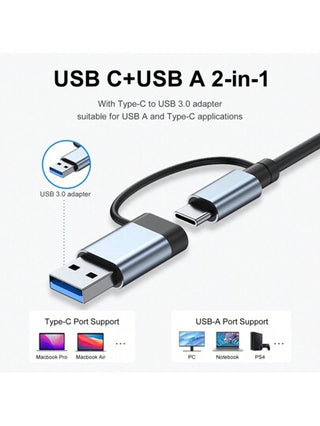 مفرع USB C محور USB 3.0، VIENON ألمنيوم 8 في 1 فرع USB مع 1 * USB 3.0 ، 3 * USB 2.0 و 1 * USB C ، قارئ بطاقة SD/TF ، منافذ سماعة رأس/صوت 3.5 مم متوافقة مع MacBook Pro Air و المزيد من أجهزة الكمبيوتر الشخصي/الكمبيوتر المحمول/الأجهزة اللوحية/هواتف Galaxy