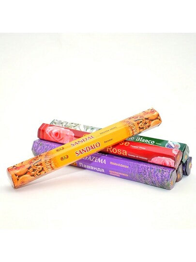 عبوة من 20قطعة شرائط العطور، استمتع برائحة الهند مع 20 عود بخور - مثالي للرقص اليوغا، التأمل وتنظيف الطاقة السلبية والديكور المنزلي، إكسسوارات موقد البخور (وقت الاحتراق حوالي 35-50 دقيقة)