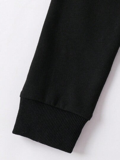 جاكيت شتوية مبطنة مع كابوشون للأولاد المراهقين، مقسمة باللون كتلة، ملابس خارجية دافئة